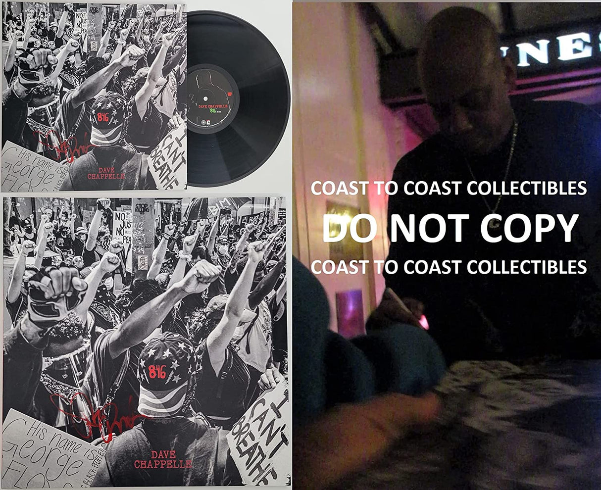 Dave Chappelle Comedian signed 8:46 album COA proof autographed vinyl record STAR