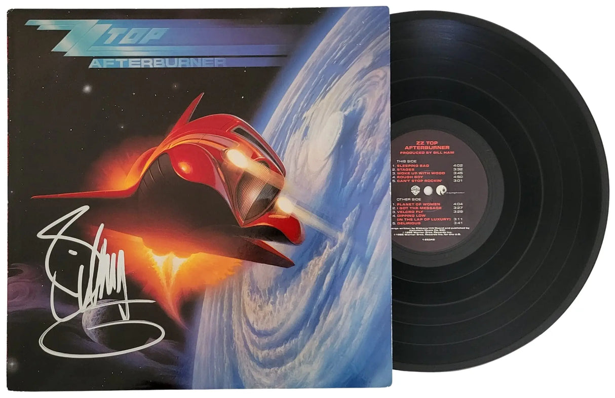 Billy Gibbons signed ZZ Top Afterburner album COA proof autographed vinyl record STAR