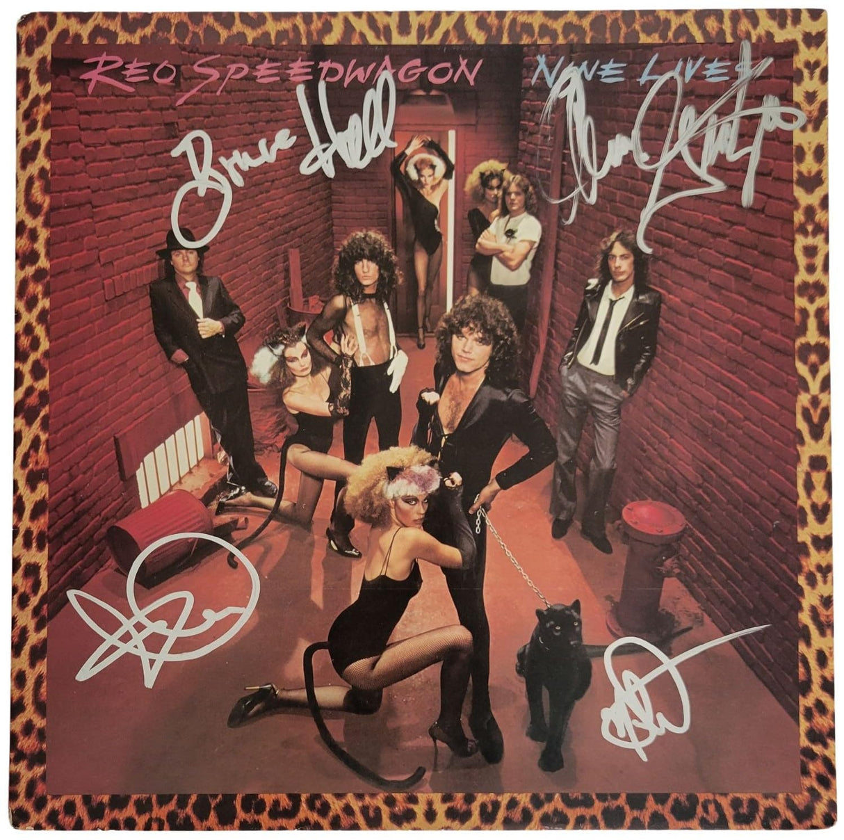 REO Speedwagon Signed Nine Lives Album Proof COA Autographed Vinyl Record