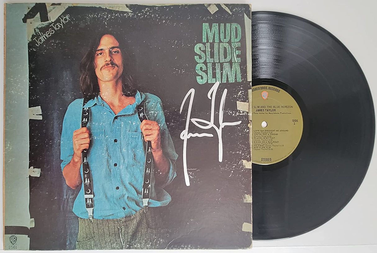 James Taylor signed autographed Mud Slide Slim and the Blue Horizon album COA proof STAR