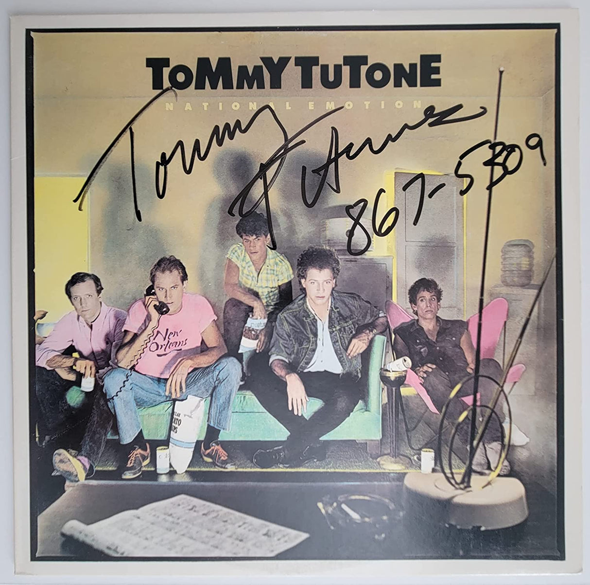 Tommy Tutone signed autographed National Emotion album 867-5309 Jenny COA proof Star