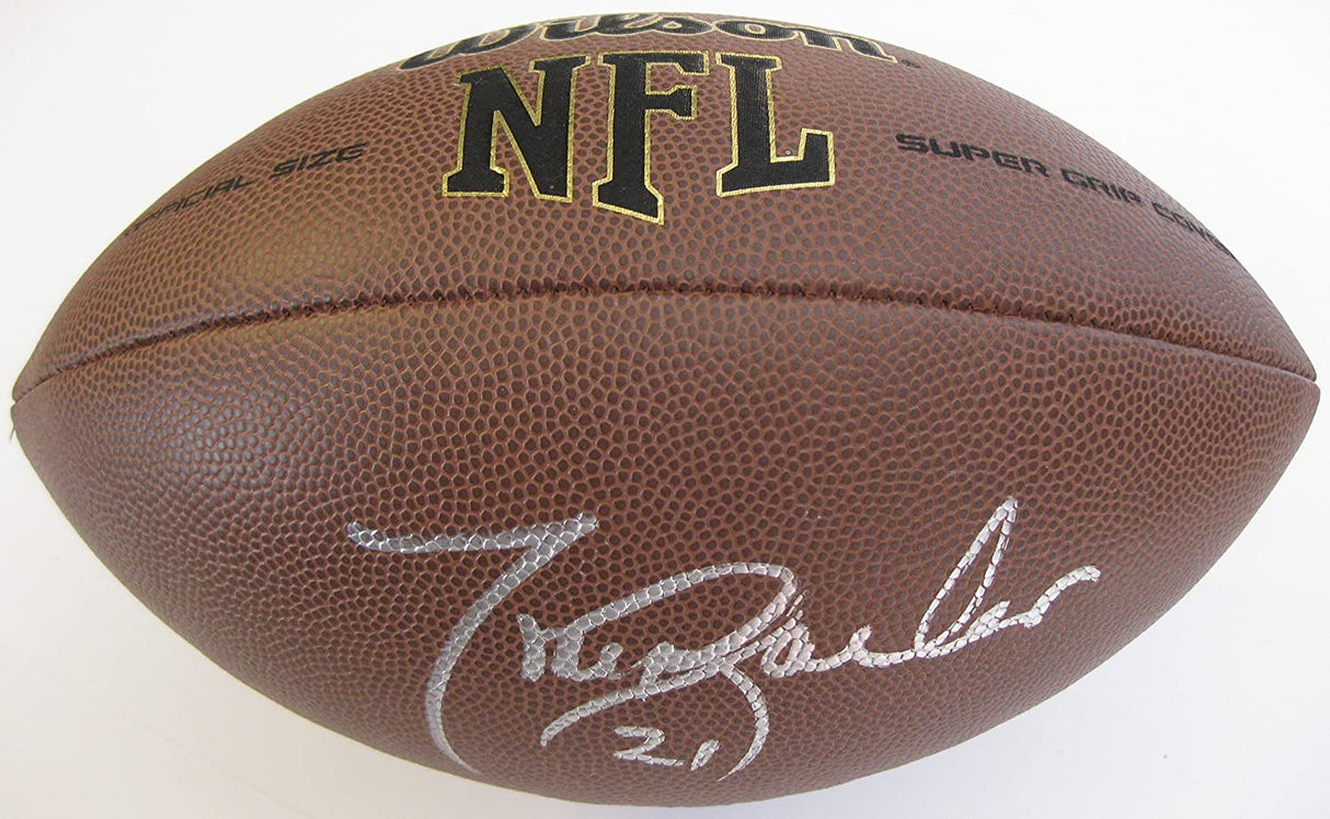 Tiki Barber New York Giants Virginia signed NFL Duke football proof Beckett COA