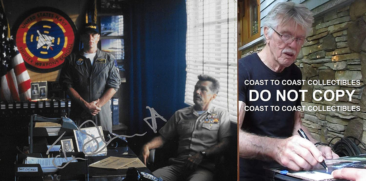 Tom Skerritt actor signed Viper Top Gun 8x10 photo proof COA STAR
