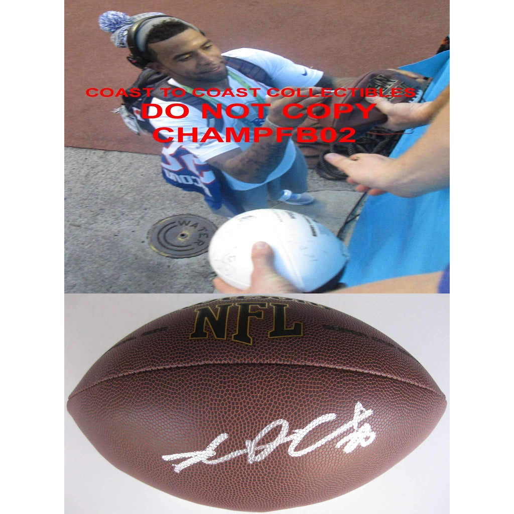 Thomas Decoud, Carolina Panthers, Atlanta Falcons, California Bears, Cal, Signed, Autographed, NFL Football, a Coa with the Proof Photo of Thomas Signing Will Be Included with the Football