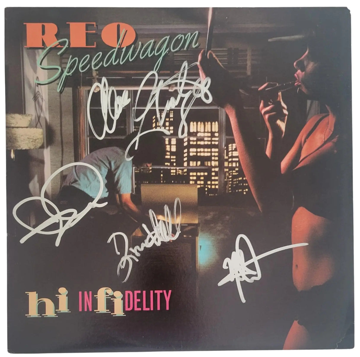 REO Speedwagon Signed Hi Infidelity album COA proof Autographed Vinyl Record