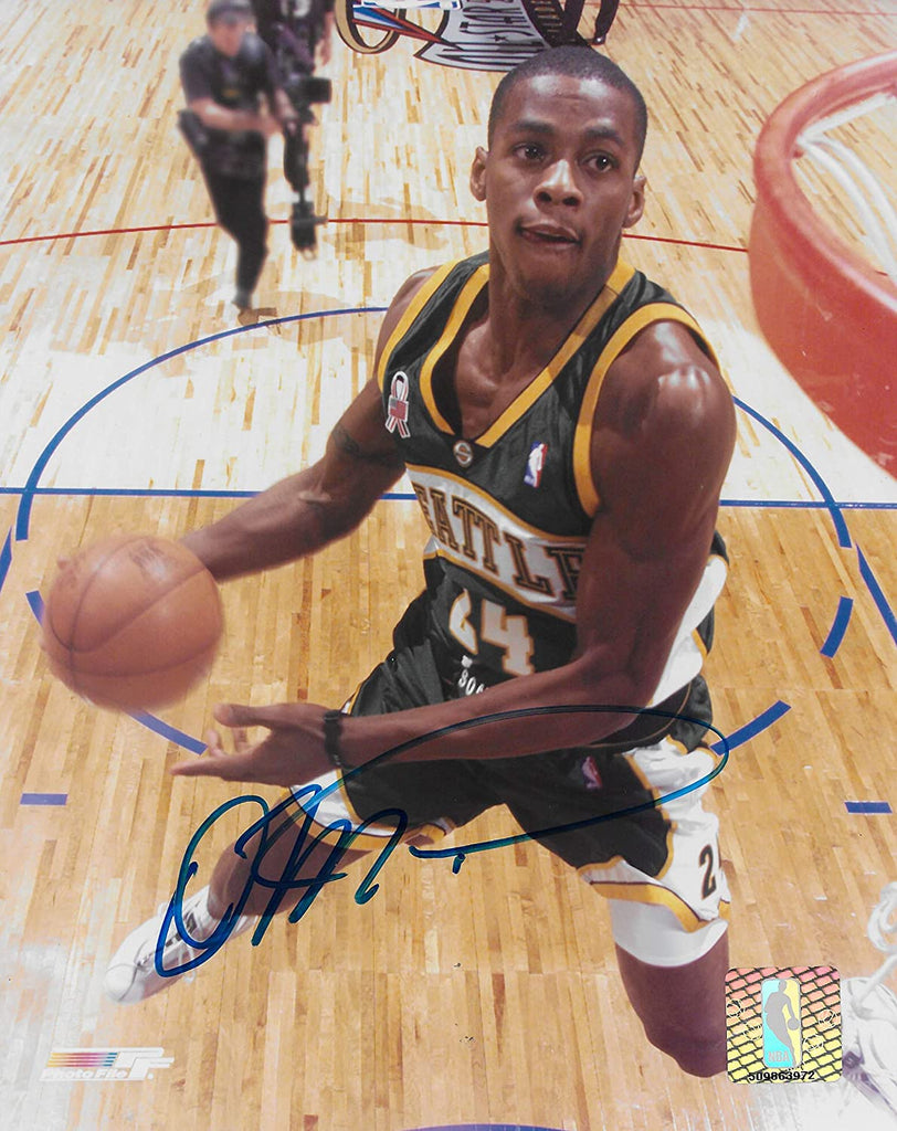 Desmond Mason signed Seattle Supersonics basketball 8x10 photo COA