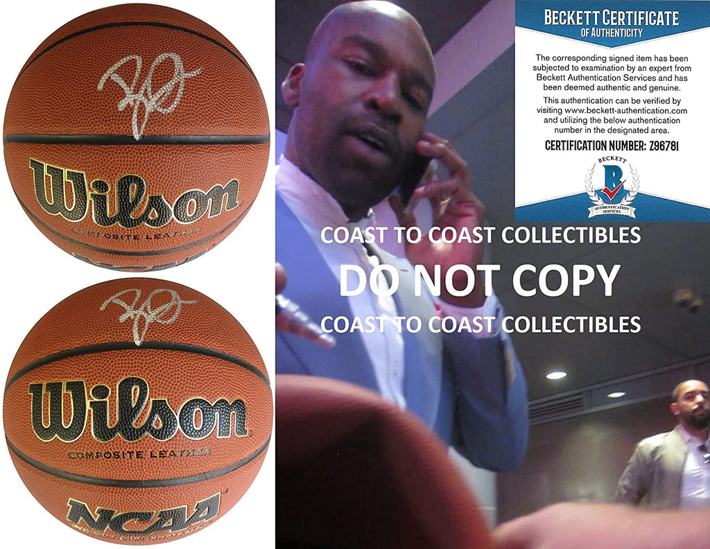 Baron Davis UCLA Bruins signed autographed NCAA Basketball proof Beckett COA