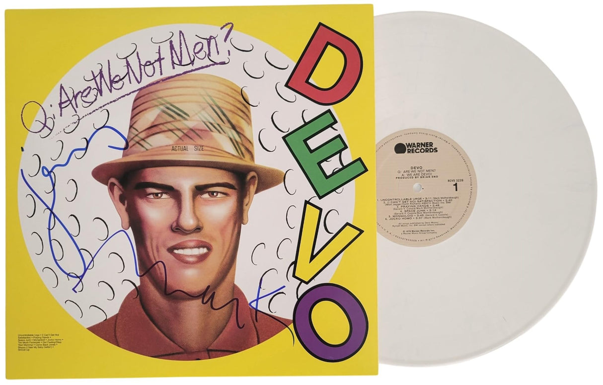 Devo signed Are We Not Men We Are Devo Album COA Proof Autographed Vinyl Record