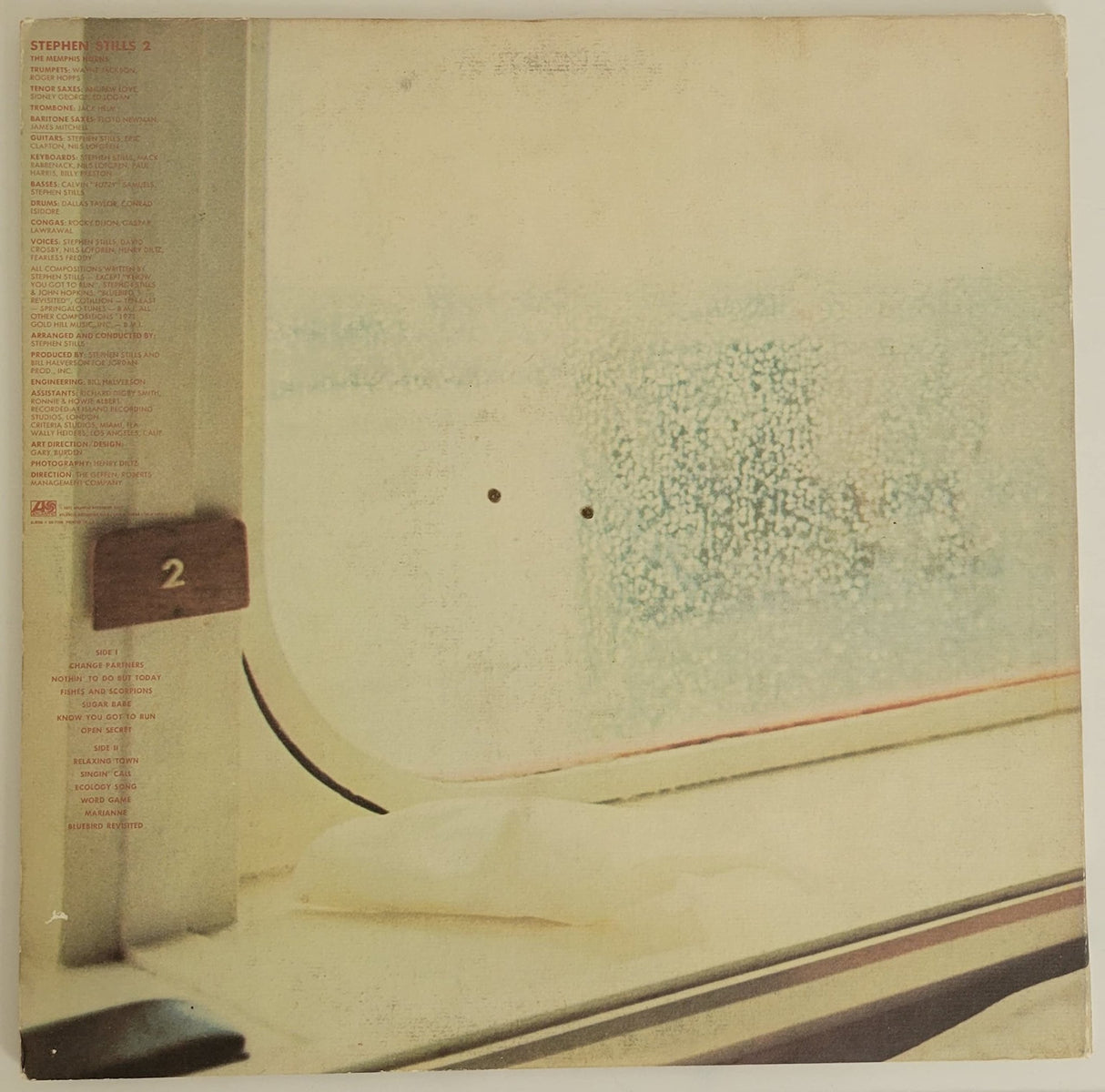 Henry Diltz signed Stephen Stills 2 album vinyl record COA exact proof autographed STAR