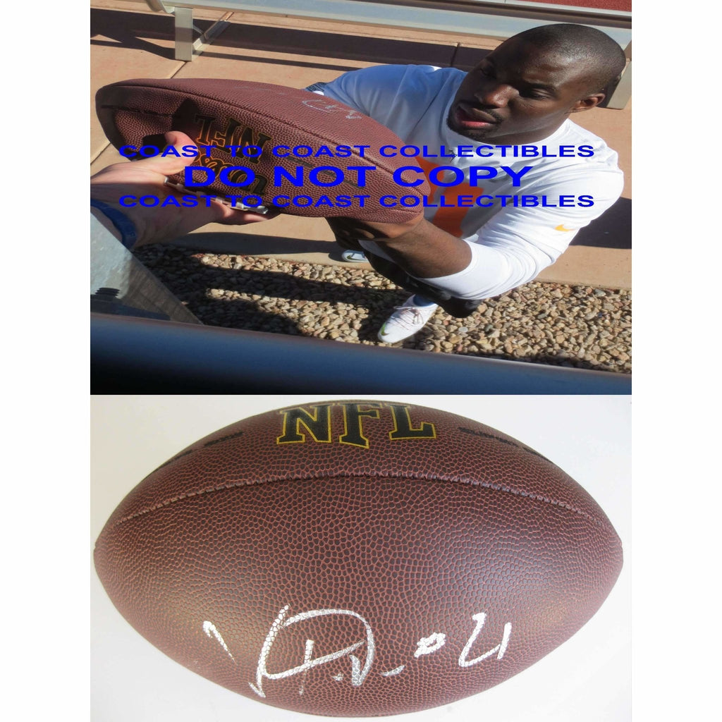 Vontae Davis Indianapolis Colts, Miami Dolphins, Signed, Autographed, NFL Football , a COA with the Proof Photo of Vontae Signing Will Be Inlcuded