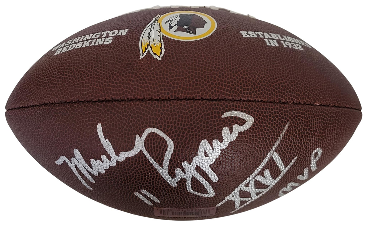 Mark Rypien Signed Washington Logo Football Proof COA Autographed