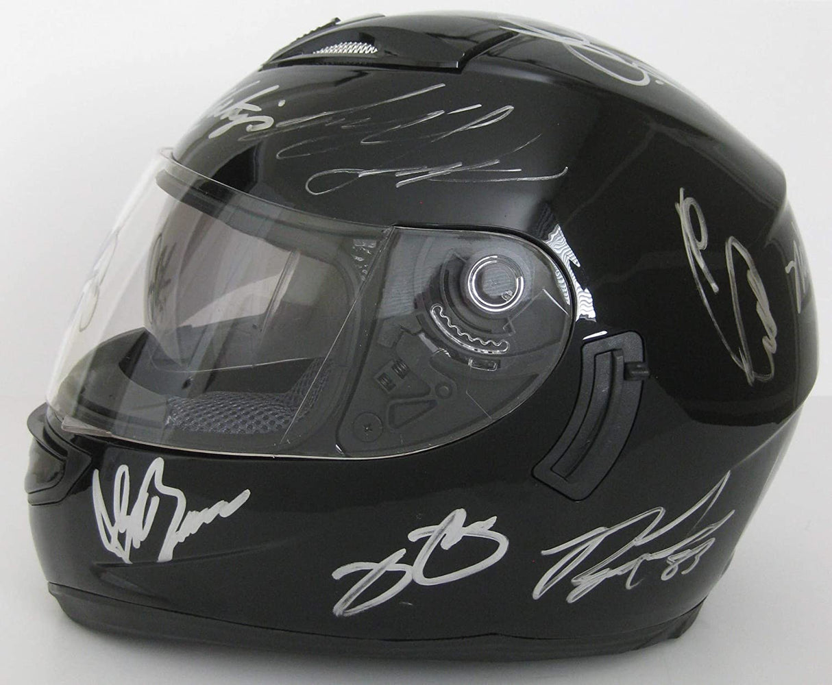 Nascar Drivers signed full size helmet Johnson,Keselowski,Logano + more proof