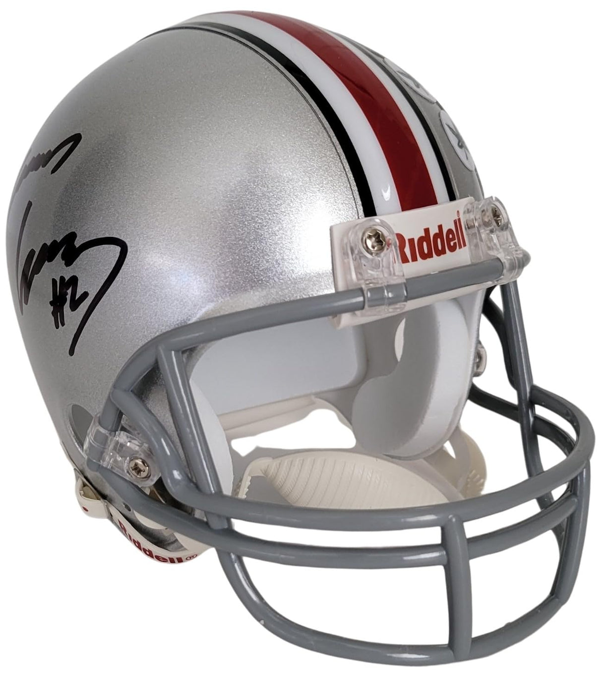 Emeka Egbuka signed Ohio State mini football helmet proof Beckett COA