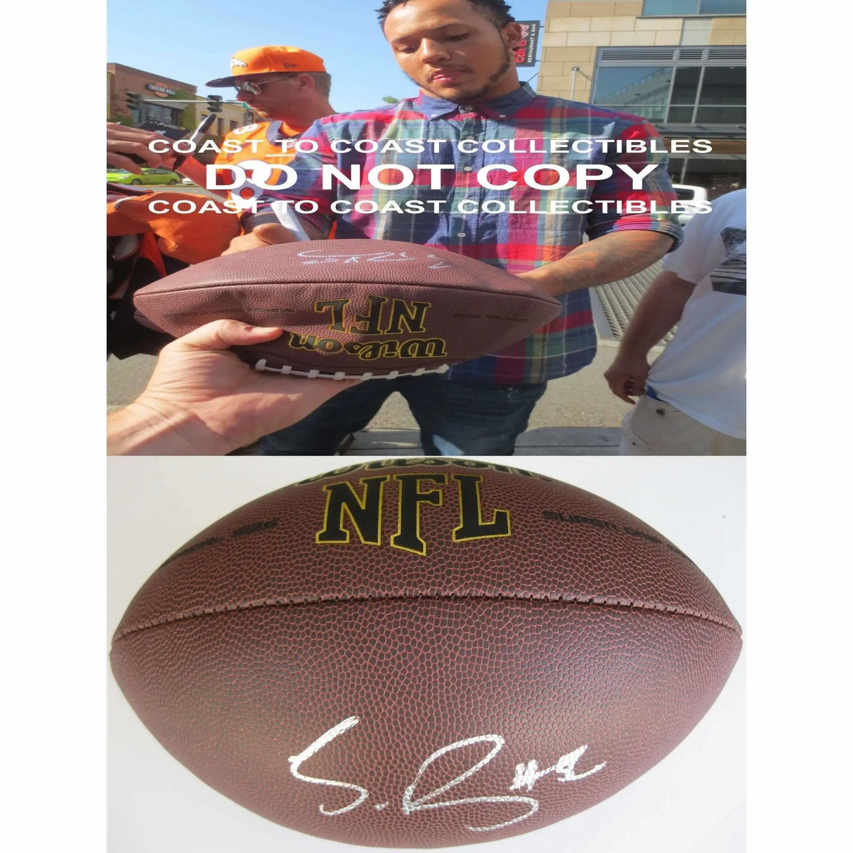 Shane Ray, Denver Broncos, Missouri, Signed, Autographed, NFL Football, a COA with the Proof Photo of Shane Signing Will Be Included