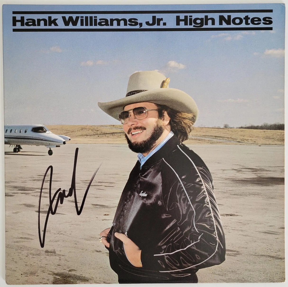 Hank Willams Jr signed High Notes album vinyl record proof COA autographed Star