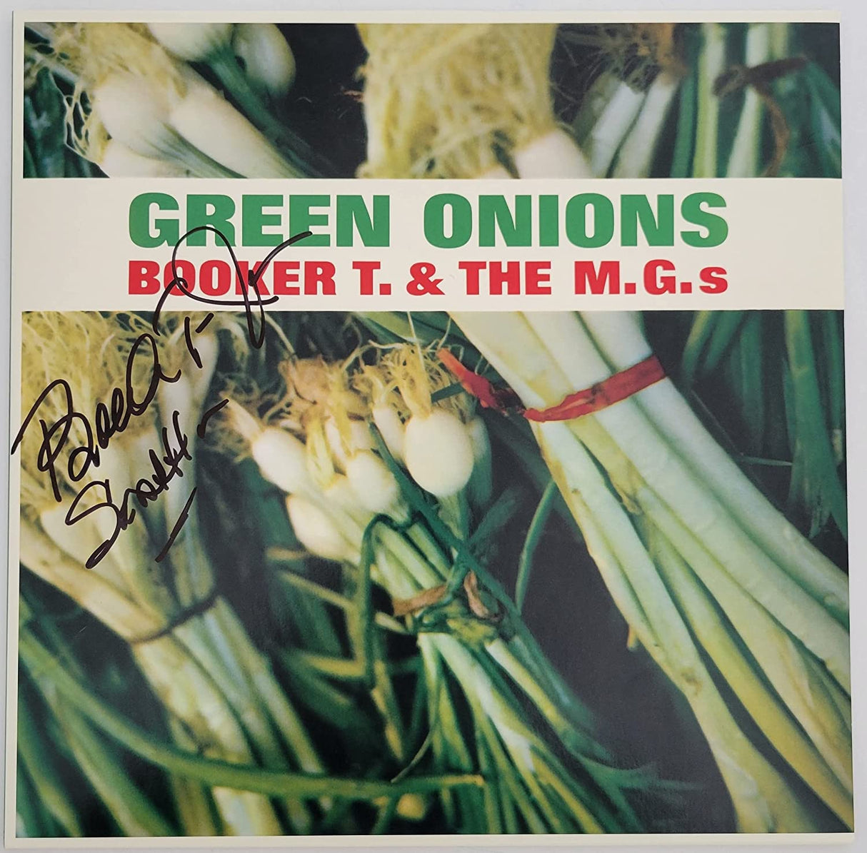 Booker T & The M.G's signed Green Onions album vinyl COA exact proof autographed STAR