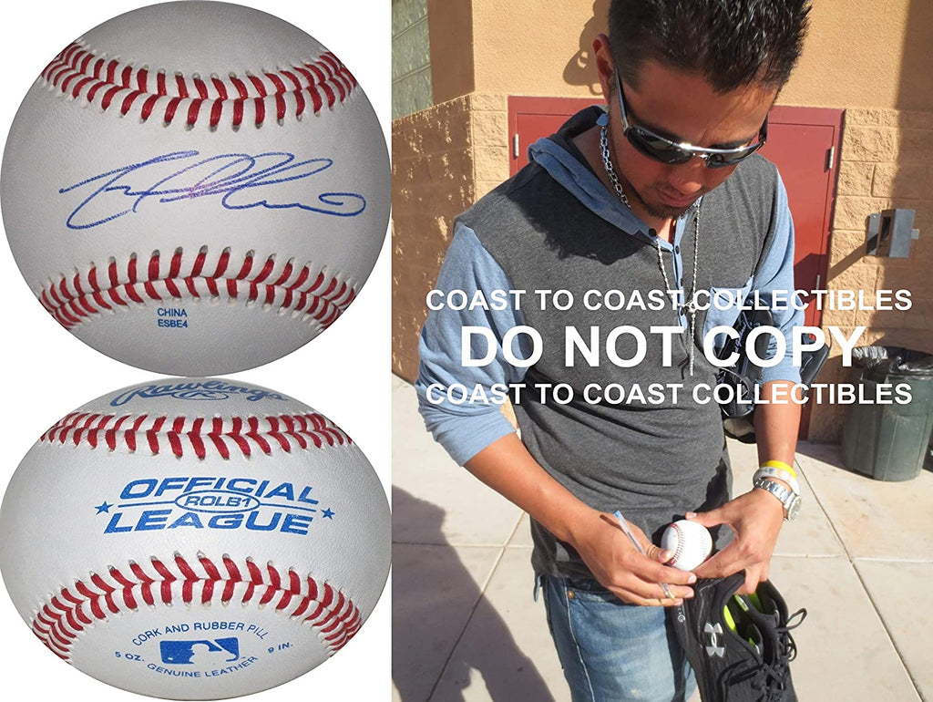 Yovani Gallardo Milwaukee Brewers Rangers signed autographed baseball COA proof
