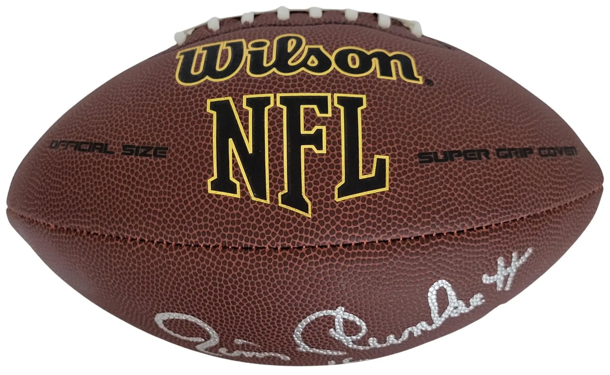 Jim Plunkett Signed Football Proof COA Autographed Oakland Raiders Stanford