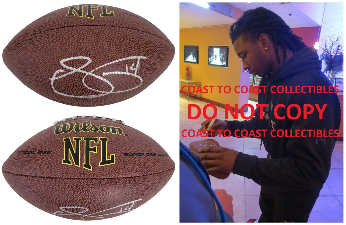 Sammy Watkins Clemson Tigers Ravens Chiefs Bills signed football proof COA