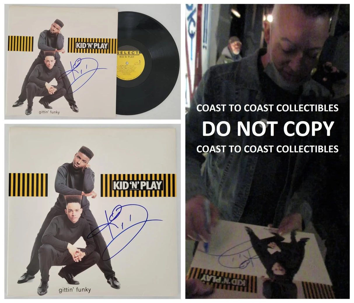 Christopher Reid Signed Kid N Play Gittin Funky Album Proof COA Vinyl Record STAR