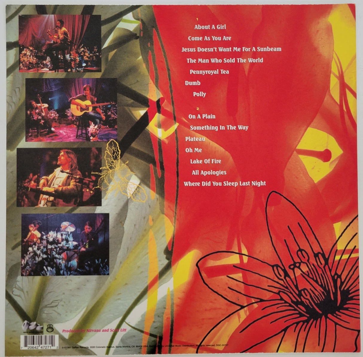 Krist Novoselic signed Nirvana Unplugged album, vinyl COA proof autographed STAR