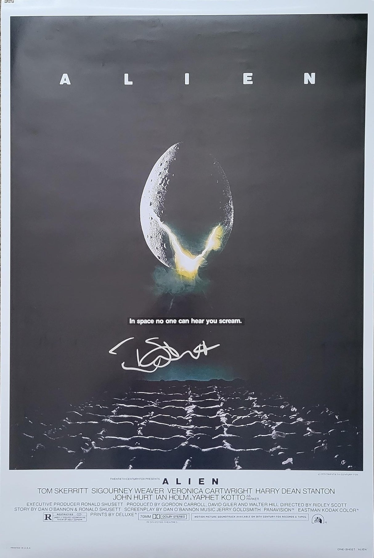 Tom Skerritt signed Alien 24x36 poster COA exact proof autographed STAR