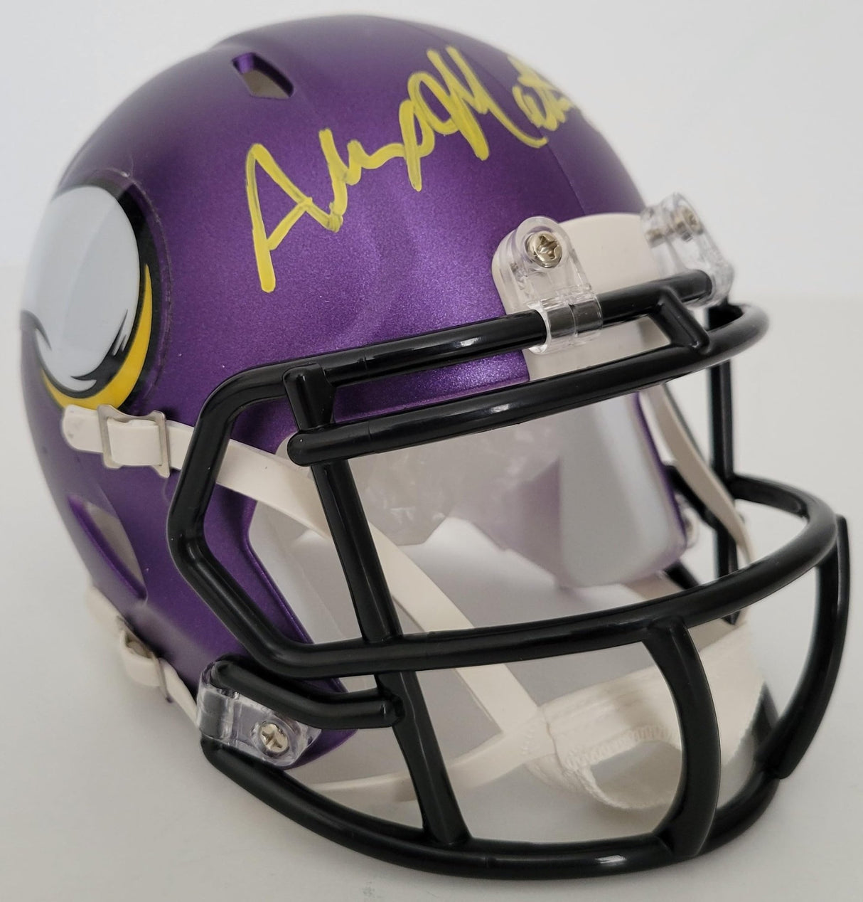 Alexander Mattison signed Minnesota Vikings mini football helmet proof COA autographed