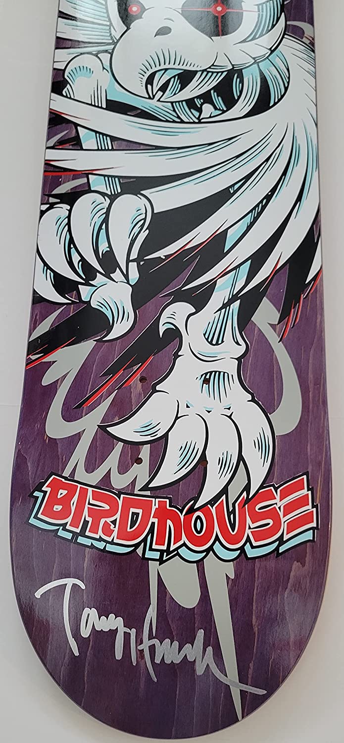 Tony Hawk signed Birdhouse skateboard Deck exact proof COA autographed.