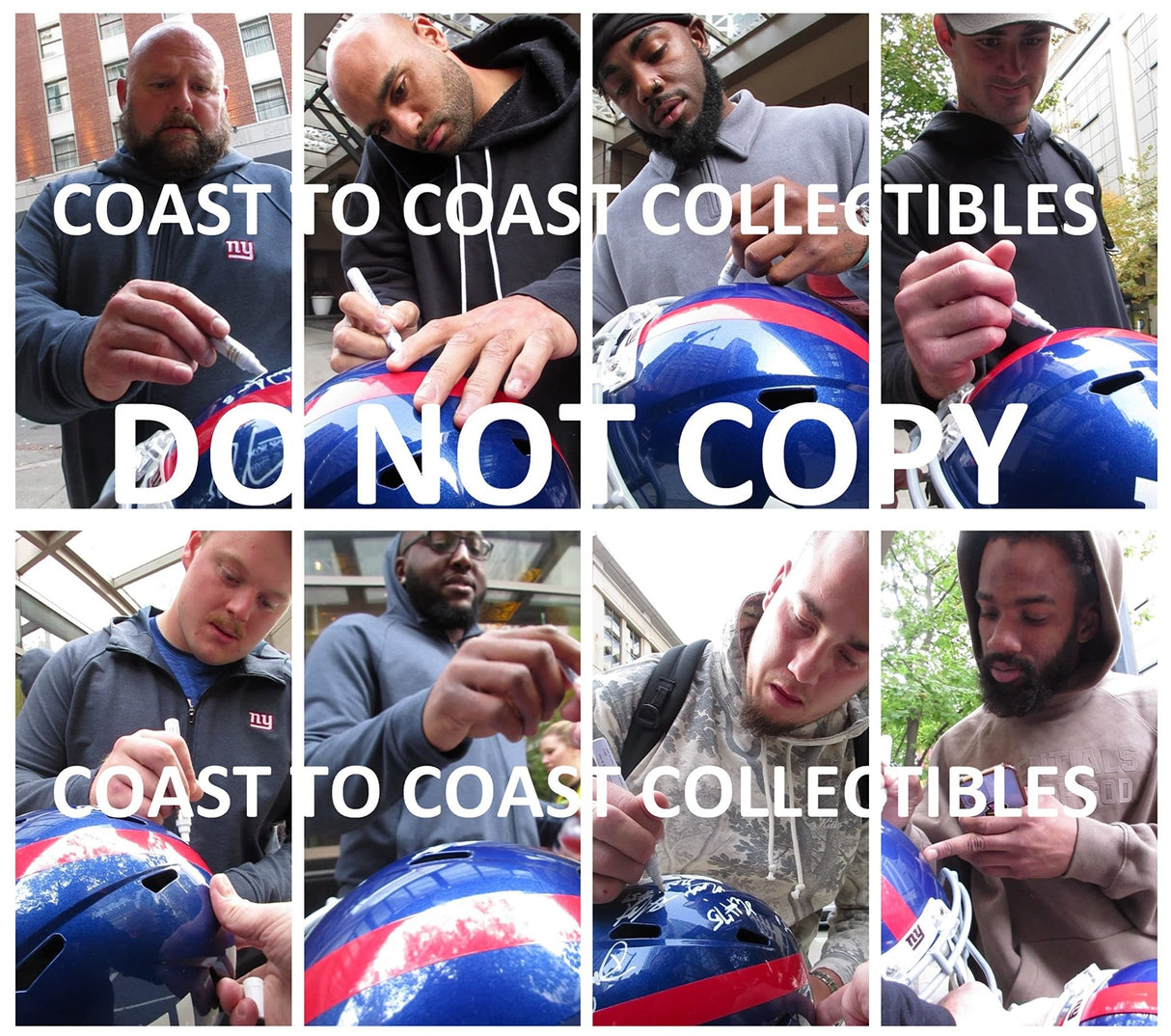 2022 New York Giants team signed full size football helmet COA exact proof Daniel Jones