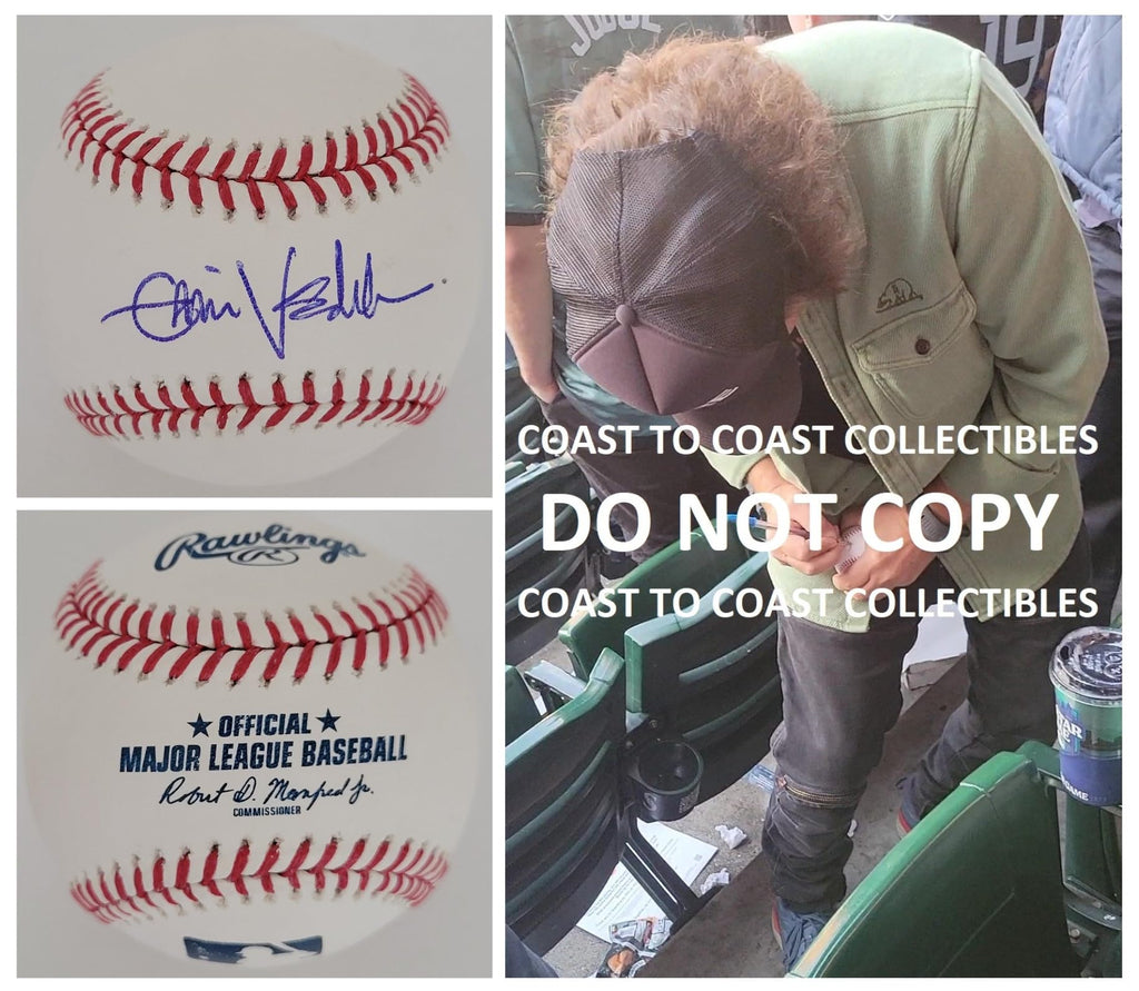 Eddie Vedder Pearl Jam signed MLB baseball COA exact proof autographed STAR