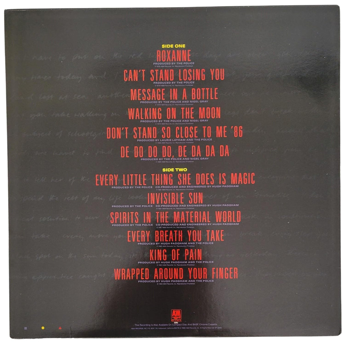 Andy Summers Signed The Police Every Breath You Take Album COA Proof Autographed Vinyl