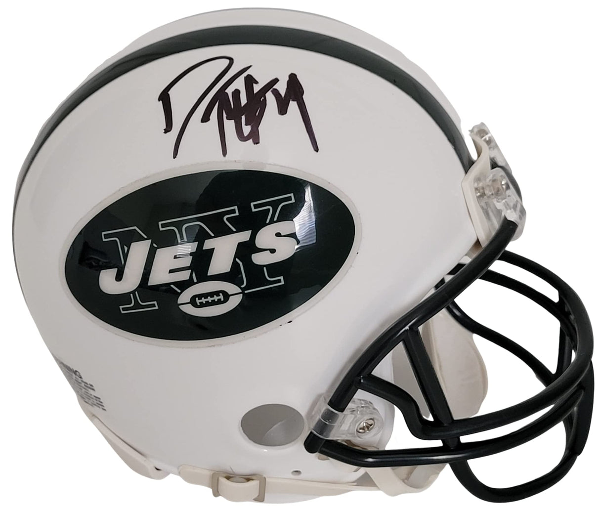 Darrelle Revis HOF signed New York Jets mini football helmet proof COA autographed