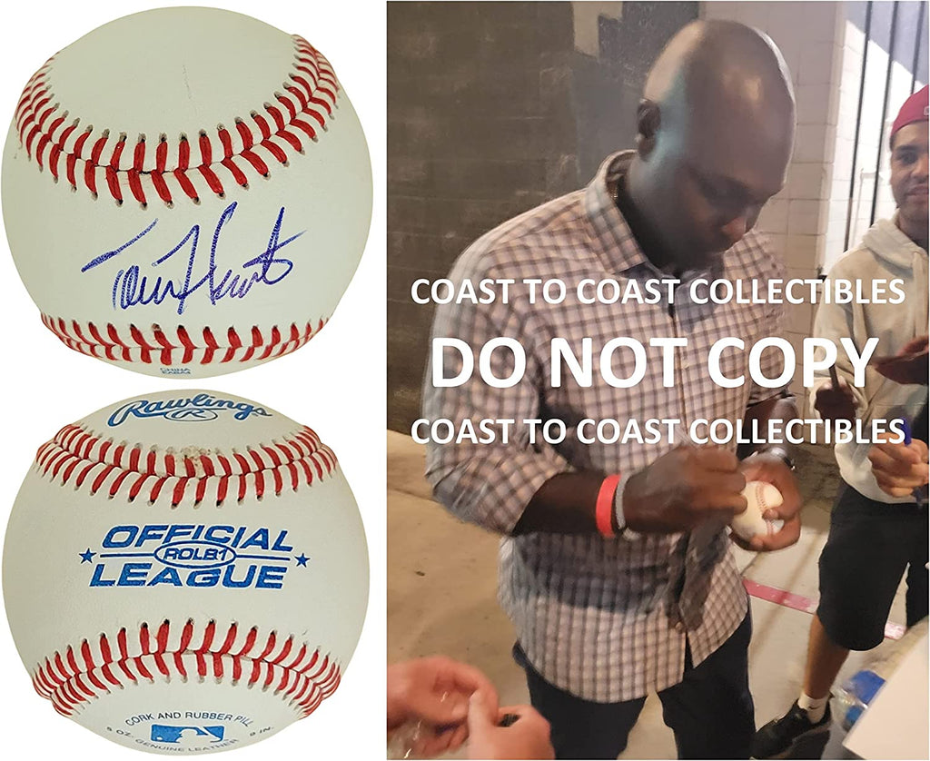 Torii Hunter Minnesota Twins Angels Tigers signed baseball COA proof autographed