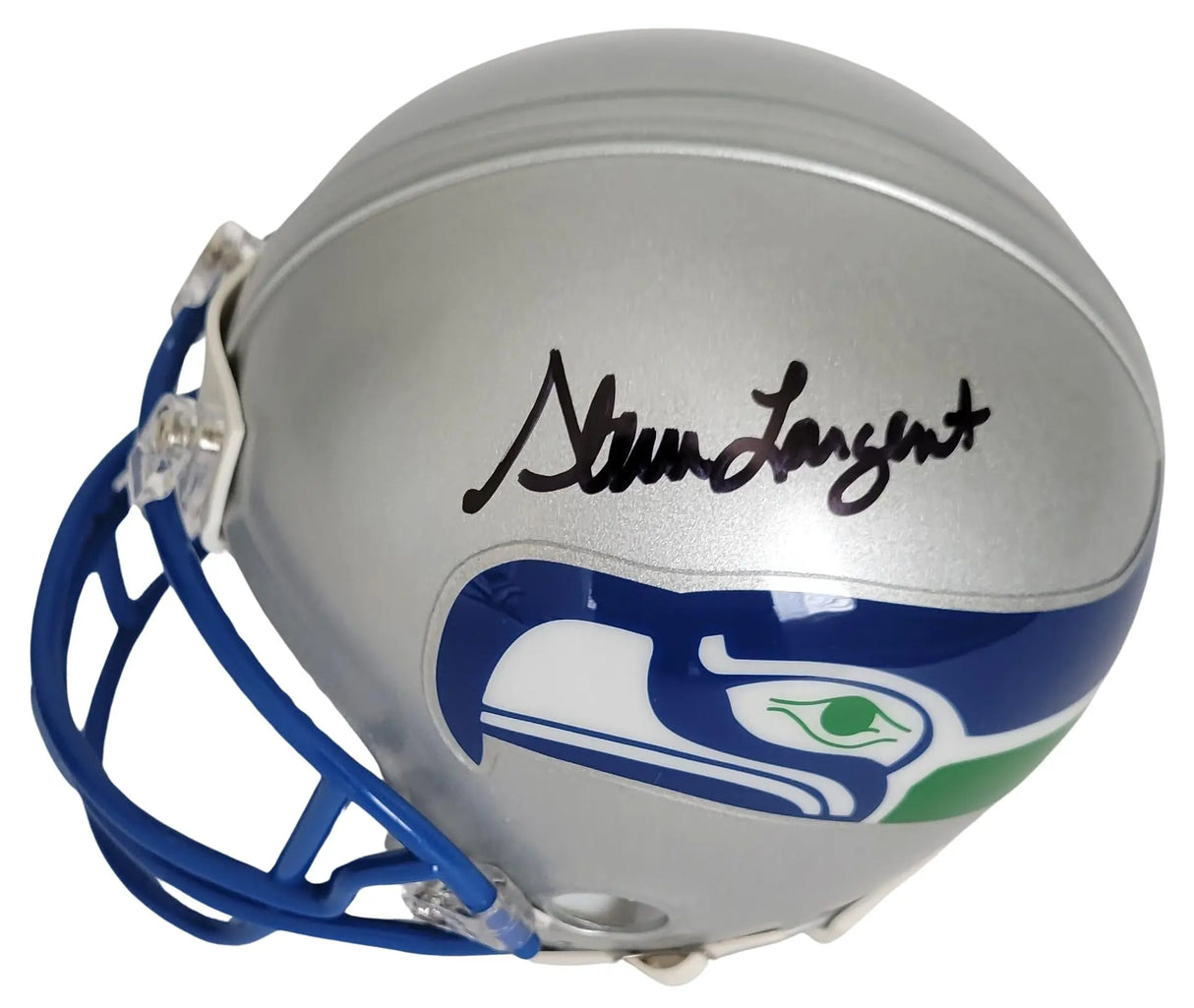 Steve Largent Signed Seattle Seahawks Mini Football Helmet Proof Beckett Autographed