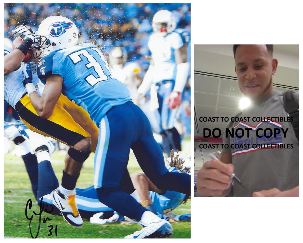 Cortland Fiinngan signed 8x10 photo COA proof Tennessee Titans football autographed