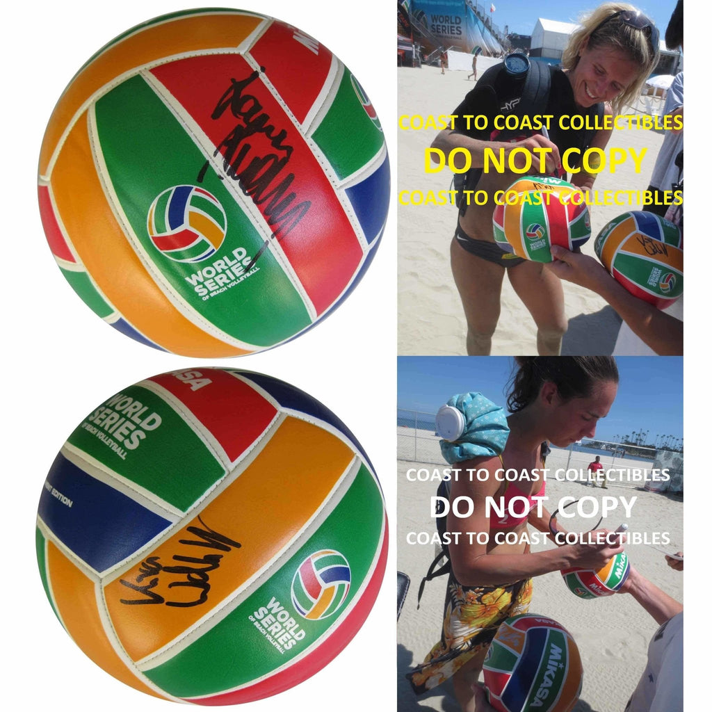 Laura Ludwig, Kira Walkenhorst, Germay, Olympic, Volleyball Players, Gold, Signed, Autographed, World Series Volleyball, a COA with the Proof Photo of Laura and Kira Signing Will Be Included