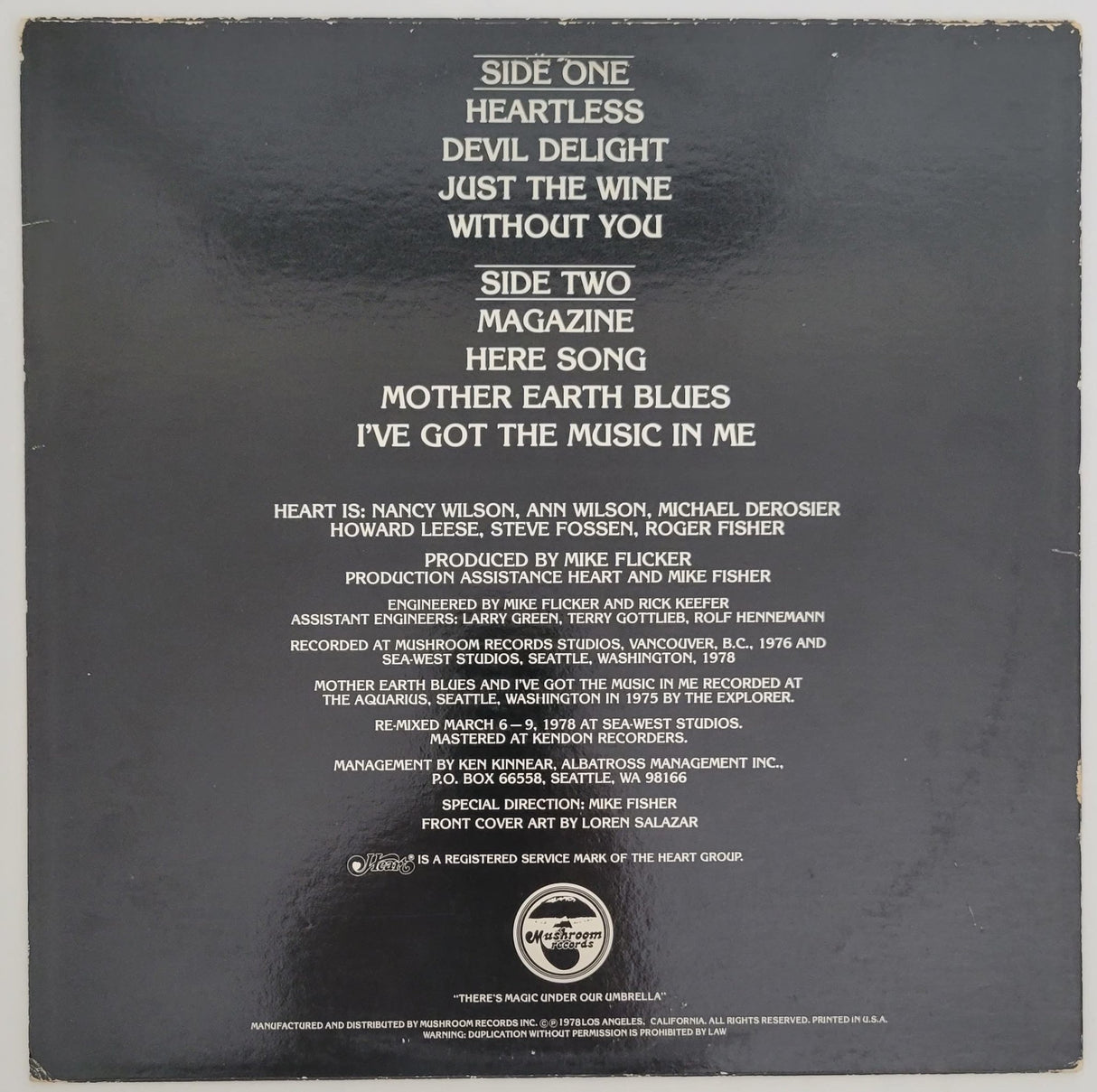 Nancy Wilson & Ann Wilson signed Heart Magazine album proof COA autographed STAR