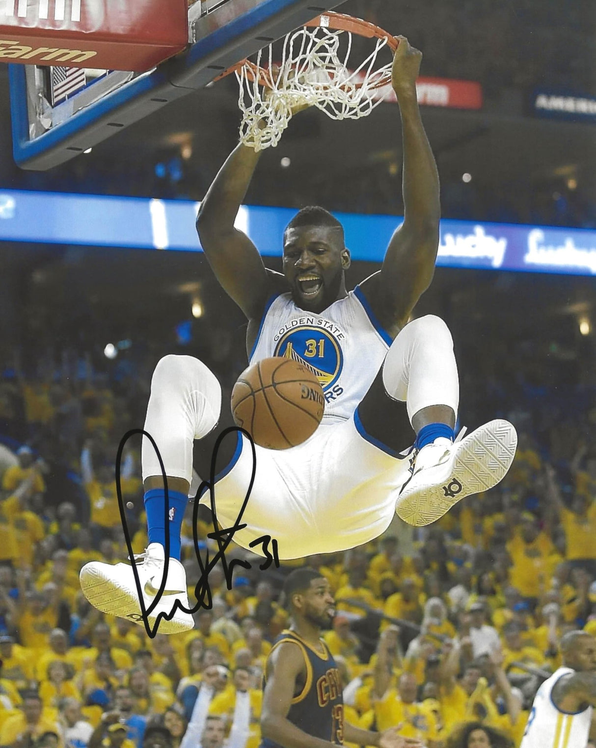 Festus Ezeli signed Golden State Warriors 8x10 photo Proof COA autographed.