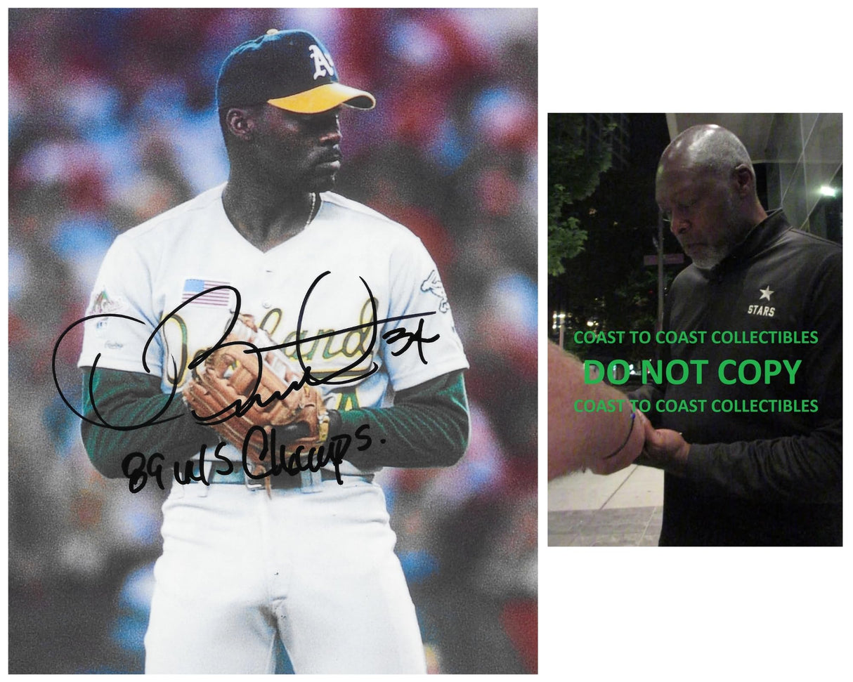 Dave Stewart signed Oakland A's baseball 8x10 photo COA proof autographed..