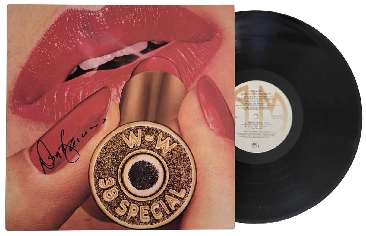 Don Barnes Signed 38 Special Rockin into the Night Album COA Proof Autographed Vinyl STAR