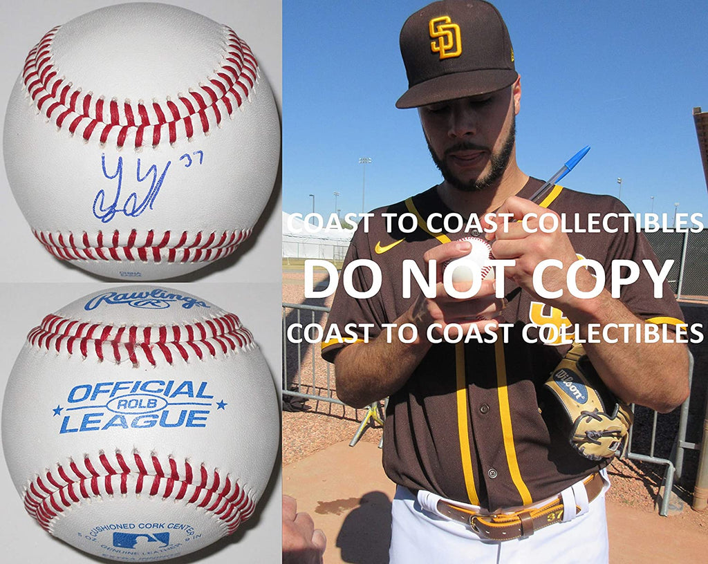 Joey Lucchesi San Diego Padres signed autographed baseball COA exact proof