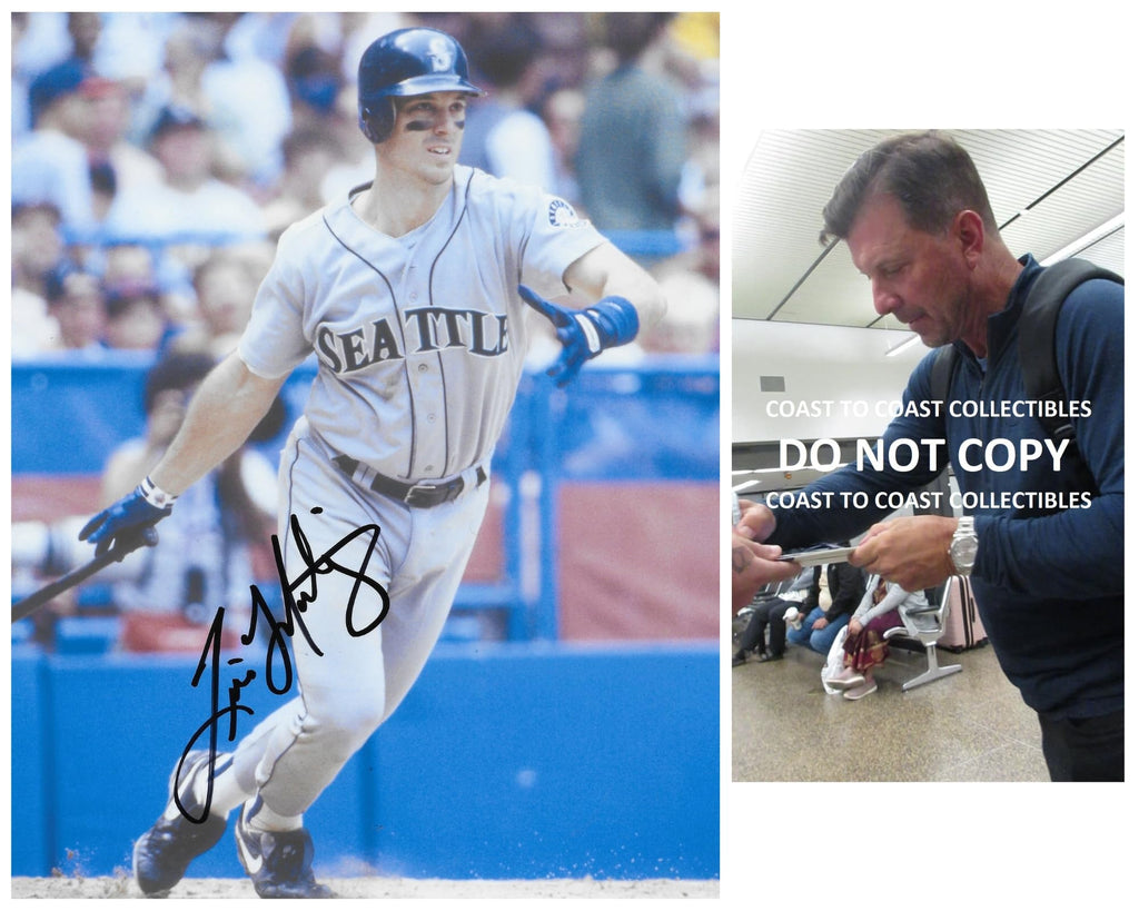 Tino Martinez signed Seattle Mariners baseball 8x10 Photo proof COA autographed