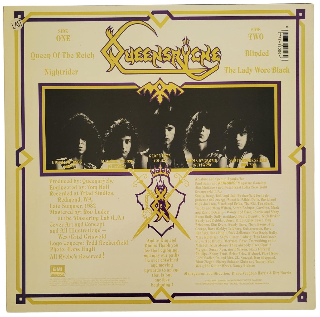 Geoff Tate signed Queesryche Album COA Proof Autographed Vinyl Record