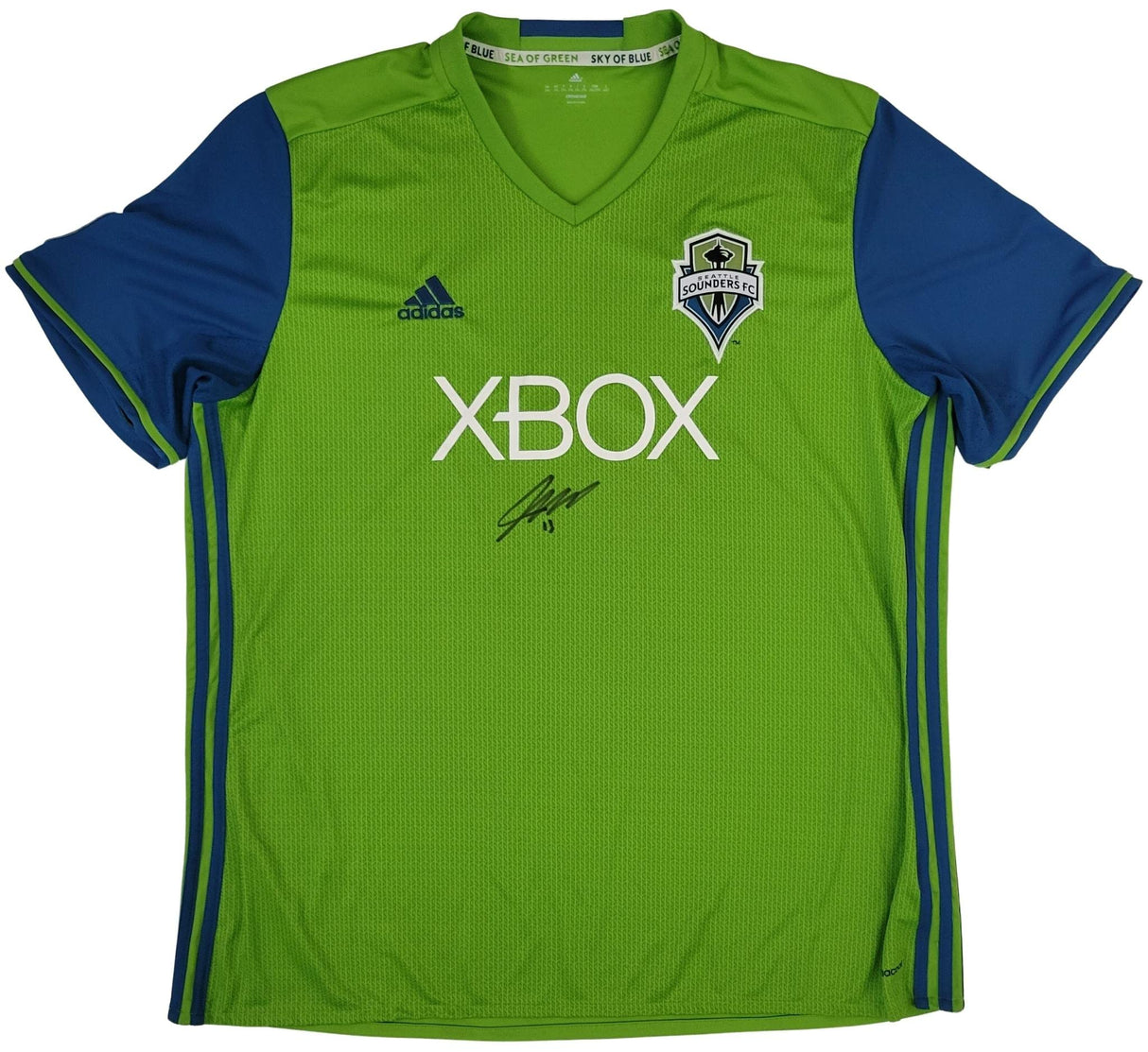 Jordan Morris signed Seattle Sounders FC logo soccer jersey proof COA autographed.