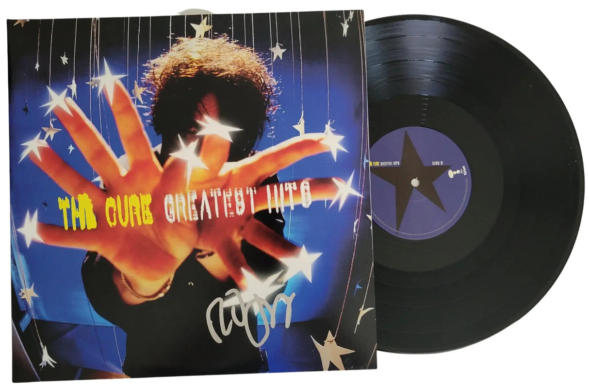 Robert Smith signed The Cure Greatest Hits album, Vinyl Record COA proof Star