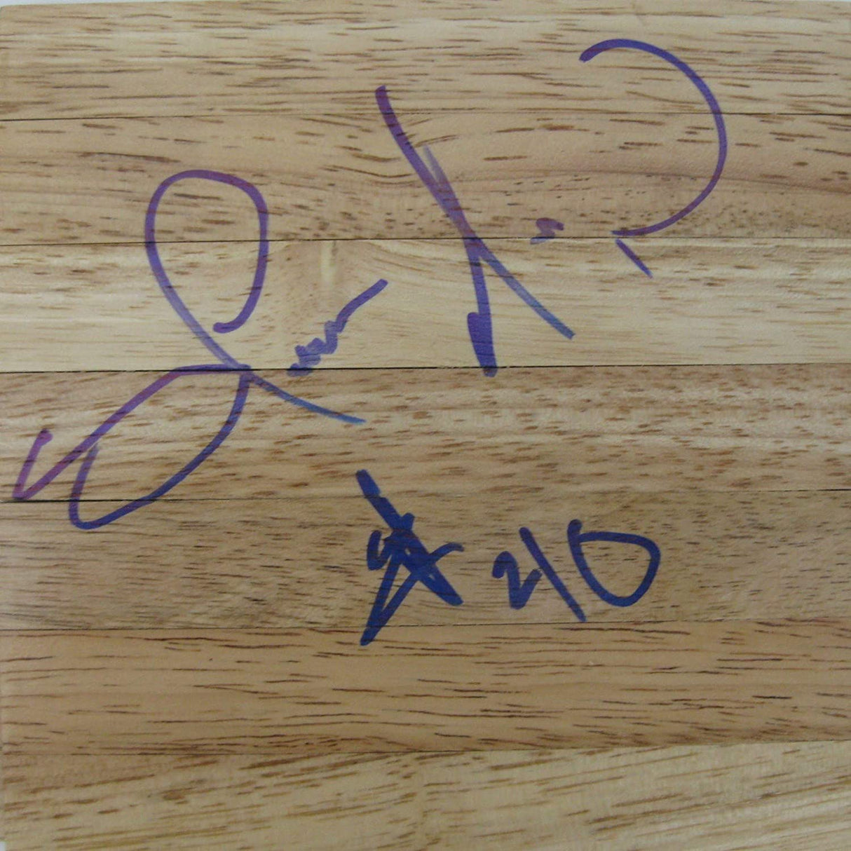 Shawn Kemp Seattle SuperSonics signed autographed basketball floorboard proof