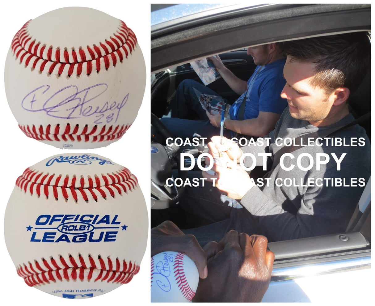 Chris Heisey Cincinnati Reds Nationals signed baseball COA proof autographed