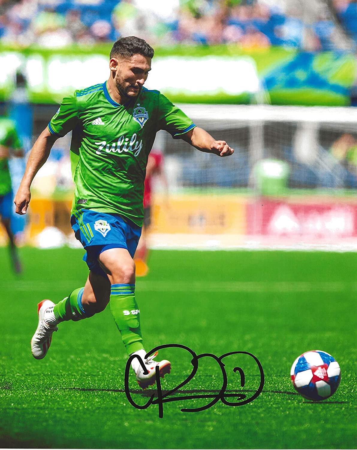 Cristian Roldan signed Seattle Sounders FC 8x10 photo exact proof COA