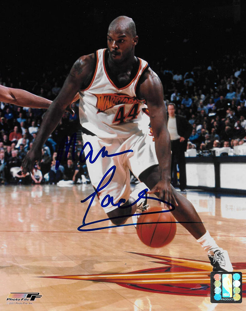 Marc Jackson signed Golden State Warriors basketball 8x10 photo COA.
