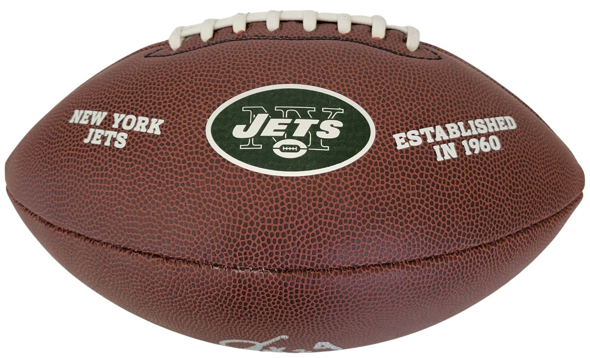 Darrelle Revis HOF signed New York Jets logo football exact proof COA autographed